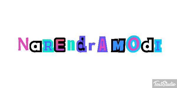 Narendra Modi Text effect