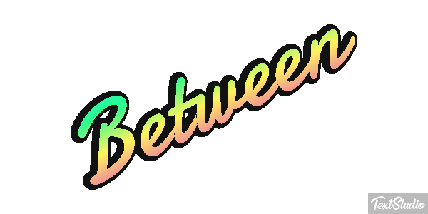 Between Effetto testo