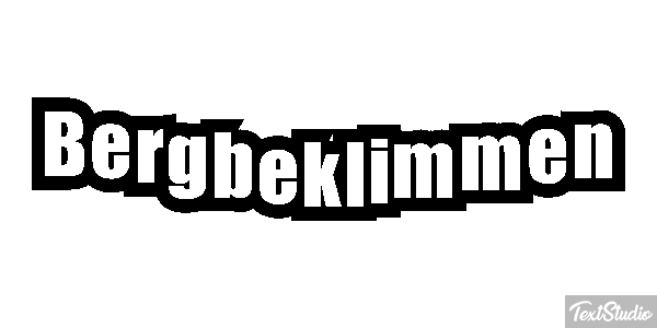 Bergbeklimmen Tekst effect