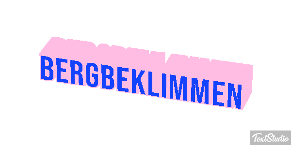Bergbeklimmen Tekst effect