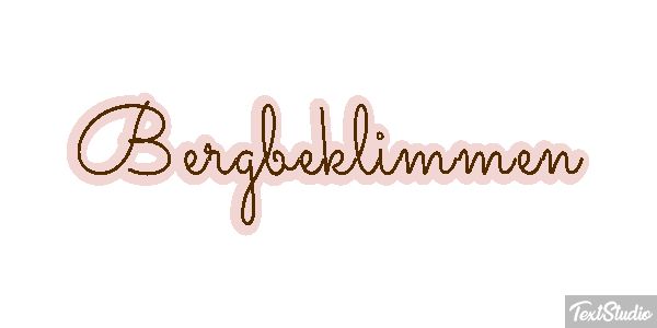 Bergbeklimmen Tekst effect