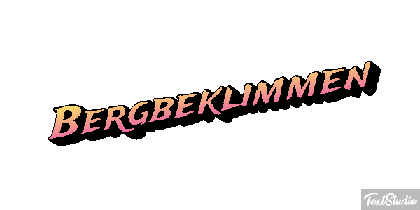 Bergbeklimmen Tekst effect