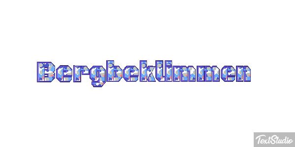 Bergbeklimmen Tekst effect