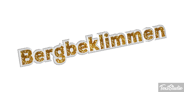 Bergbeklimmen Tekst effect