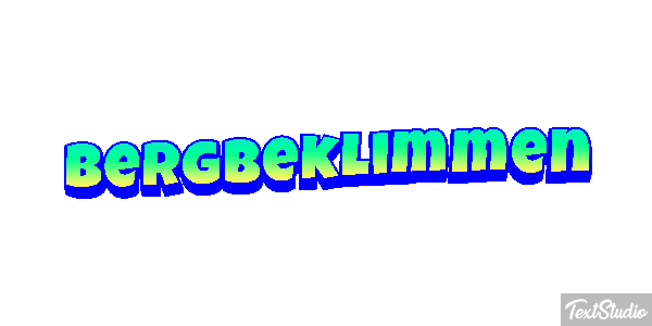 Bergbeklimmen Tekst effect