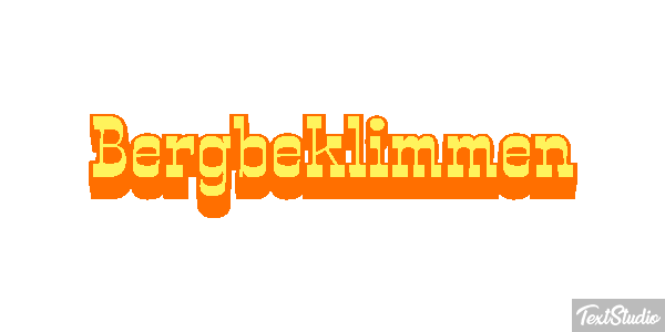 Bergbeklimmen Tekst effect
