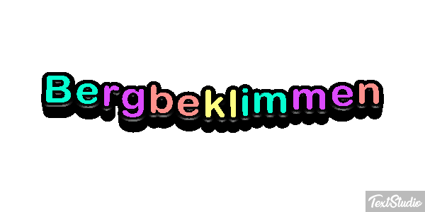 Bergbeklimmen Tekst effect