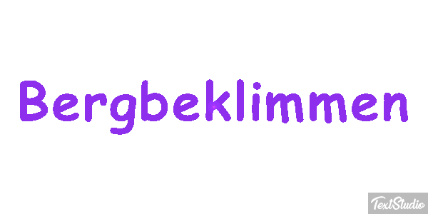 Bergbeklimmen Tekst effect