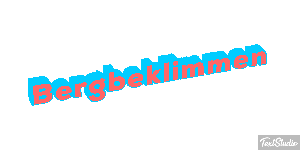 Bergbeklimmen Tekst effect