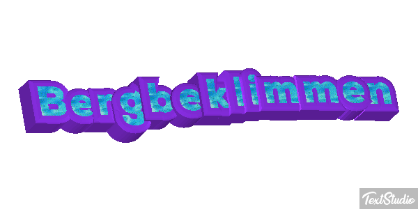 Bergbeklimmen Tekst effect