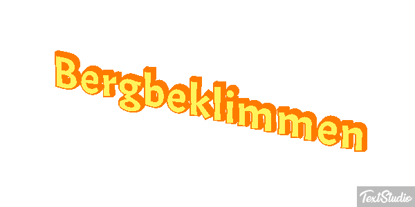 Bergbeklimmen Tekst effect
