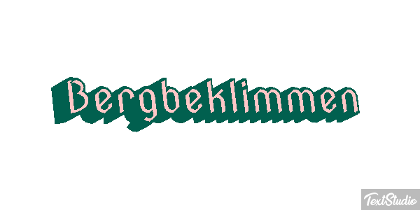 Bergbeklimmen Tekst effect