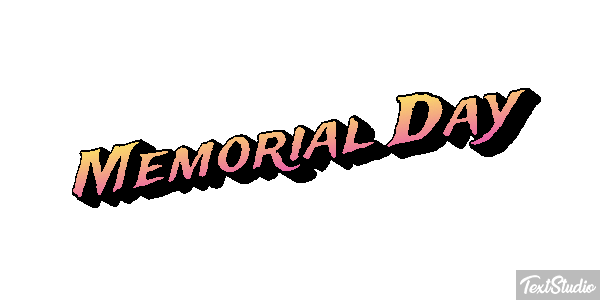 Memorial Day Text effect