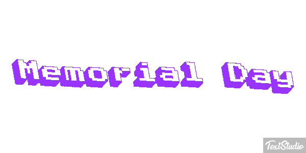 Memorial Day Text effect