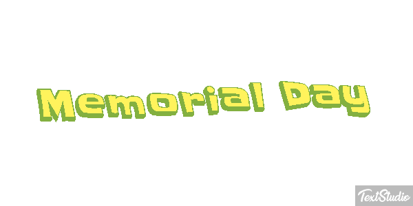 Memorial Day Text effect