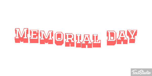Memorial Day Text effect