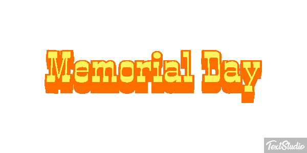 Memorial Day Text effect