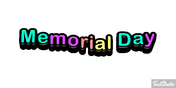 Memorial Day Text effect