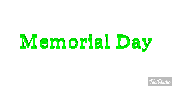 Memorial Day Text effect