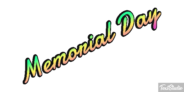 Memorial Day Text effect