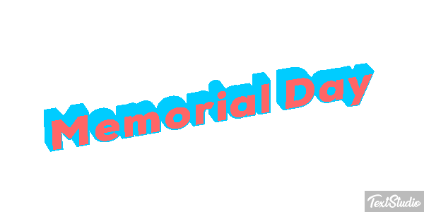 Memorial Day Text effect