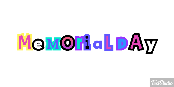 Memorial Day Text effect