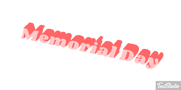 Memorial Day Text effect