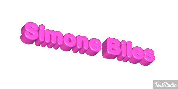 Simone Biles Text effect