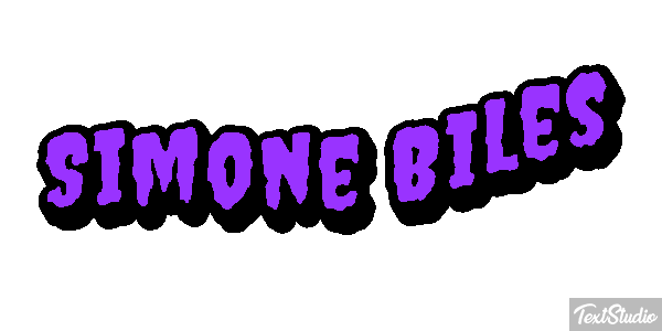 Simone Biles Text effect
