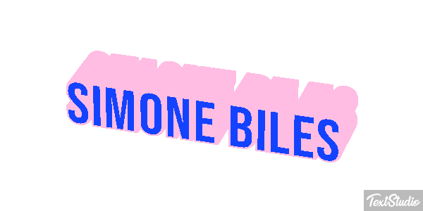 Simone Biles Text effect