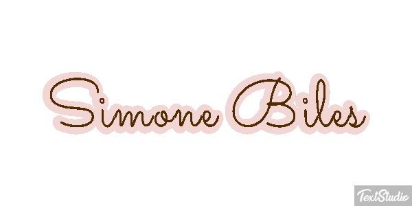 Simone Biles Text effect