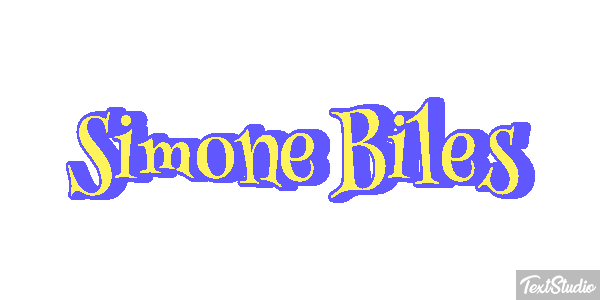 Simone Biles Text effect