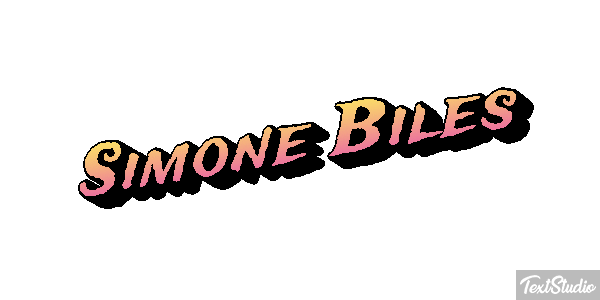 Simone Biles Text effect