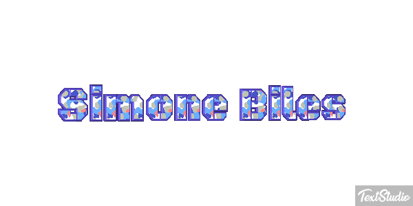 Simone Biles Text effect