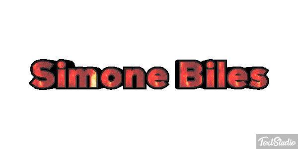 Simone Biles Text effect