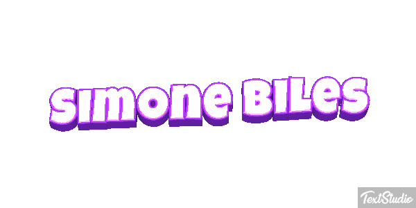 Simone Biles Text effect