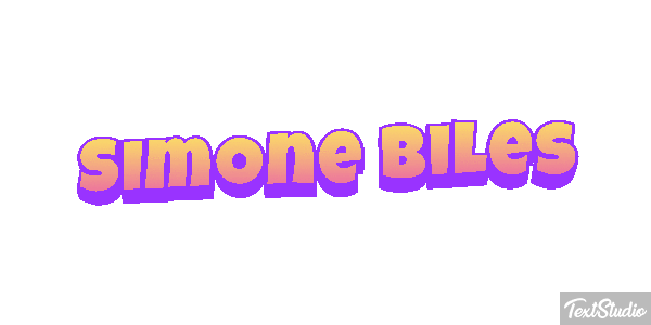 Simone Biles Text effect