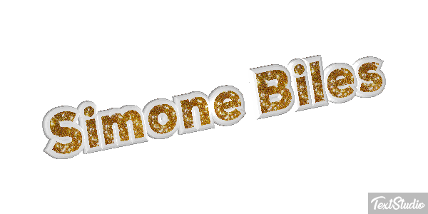 Simone Biles Text effect