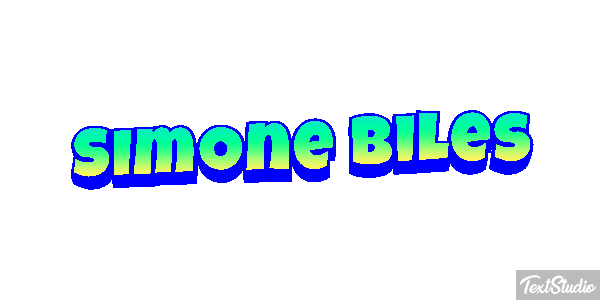 Simone Biles Text effect