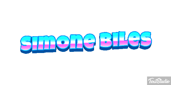 Simone Biles Text effect