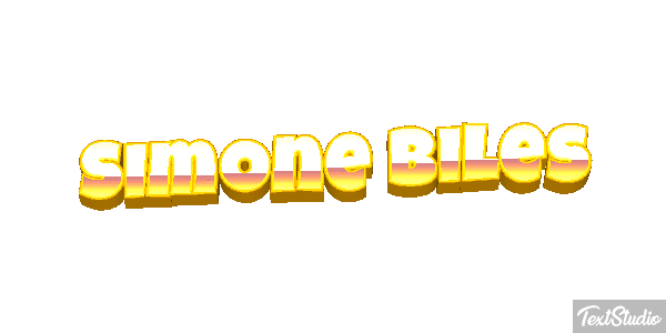 Simone Biles Text effect
