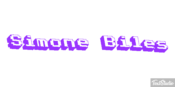 Simone Biles Text effect