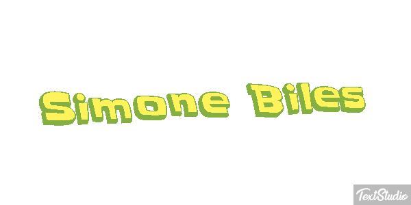 Simone Biles Text effect