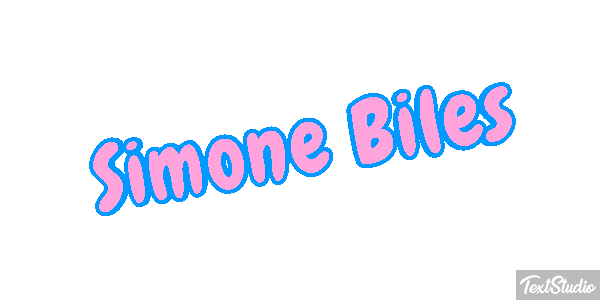 Simone Biles Text effect