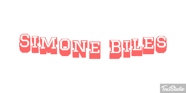 Simone Biles Text effect