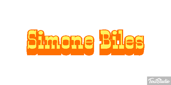 Simone Biles Text effect
