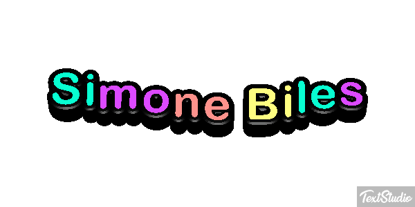 Simone Biles Text effect