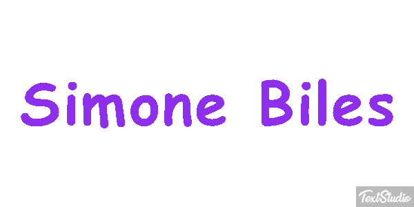 Simone Biles Text effect