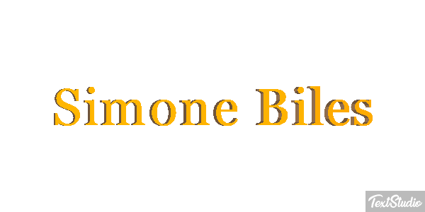 Simone Biles Text effect