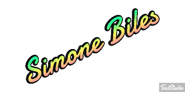 Simone Biles Text effect